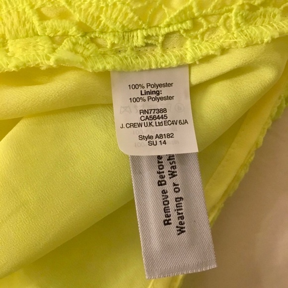 J. Crew Lace Sheath Dress Yellow Sleeveless NWT - Picture 12 of 13